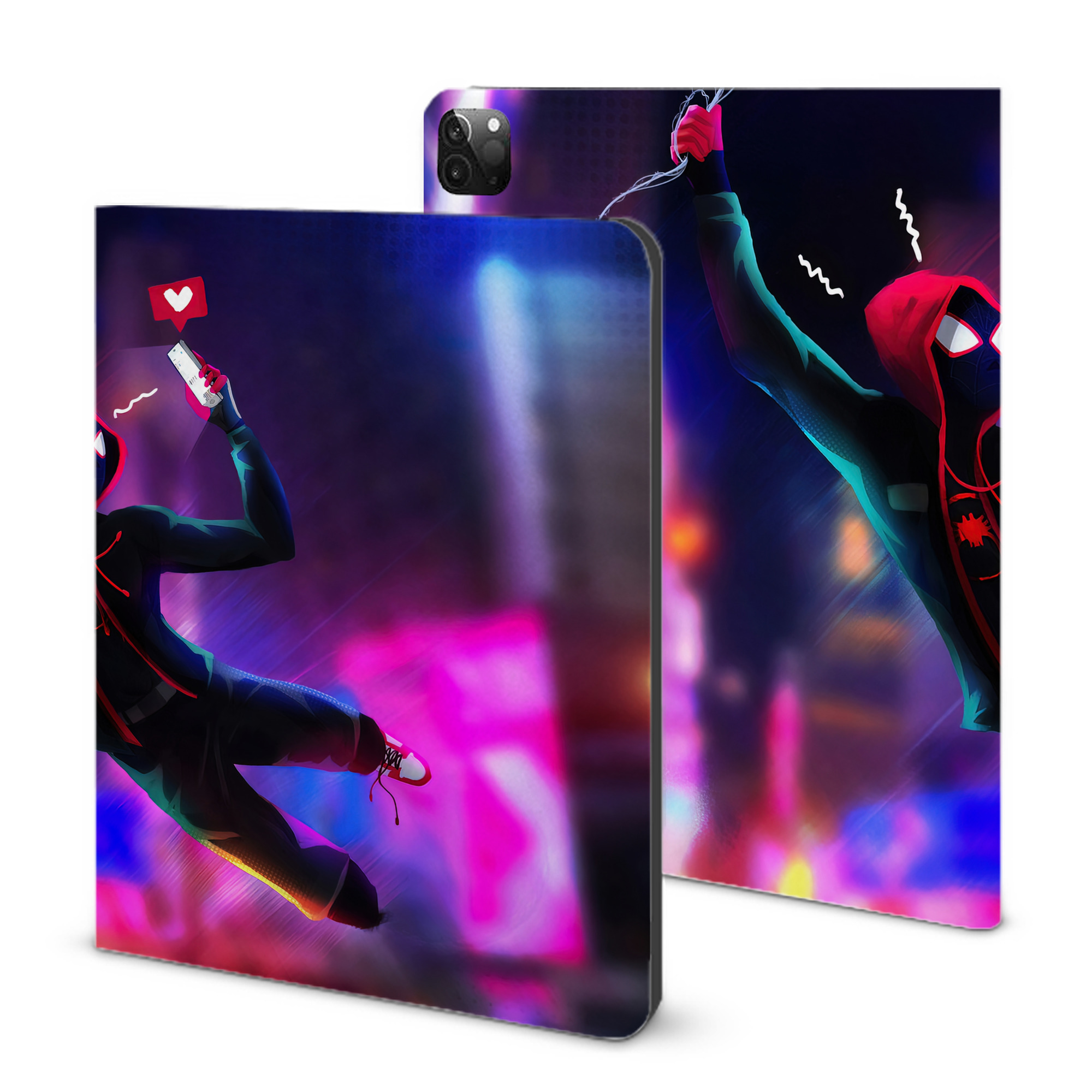 （画像用） Spider Man スパイダーマン IPadケース ペンホルダー付き ブックスタイルデザイン